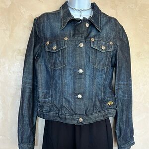 Denim Jacket with Button Detailing - L